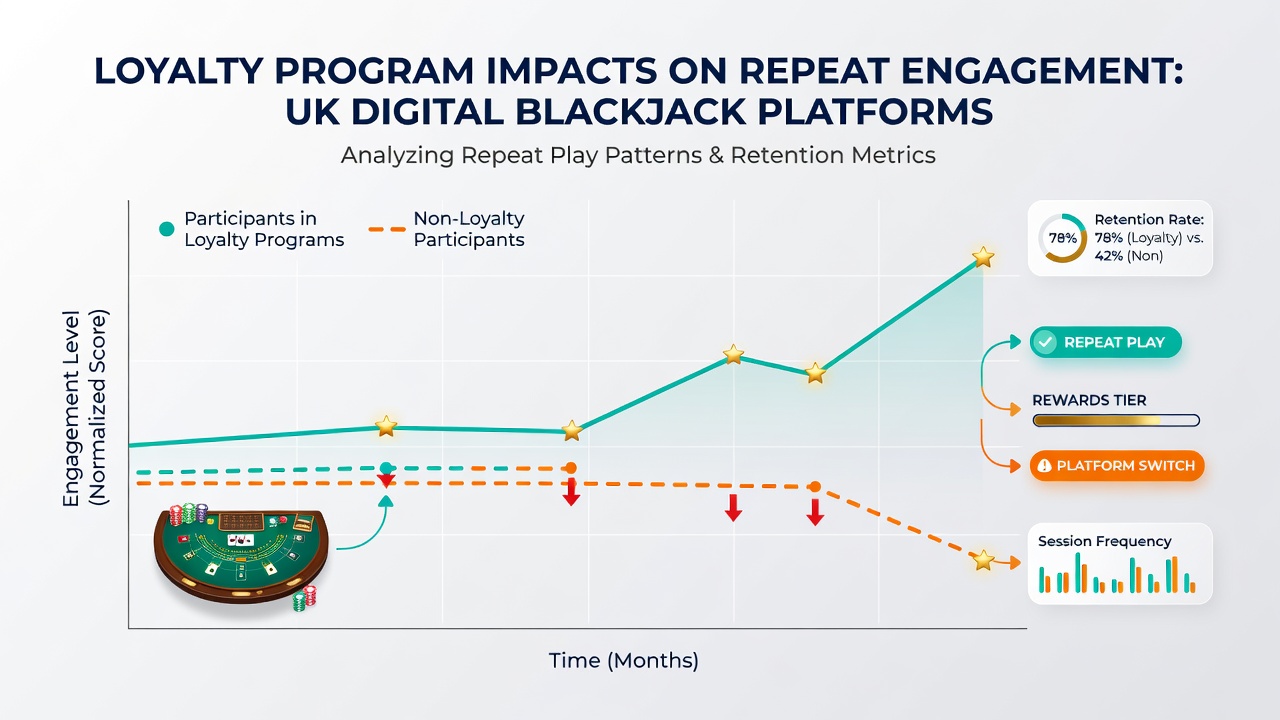 Loyalty program dashboards displaying engagement metrics for UK digital blackjack players