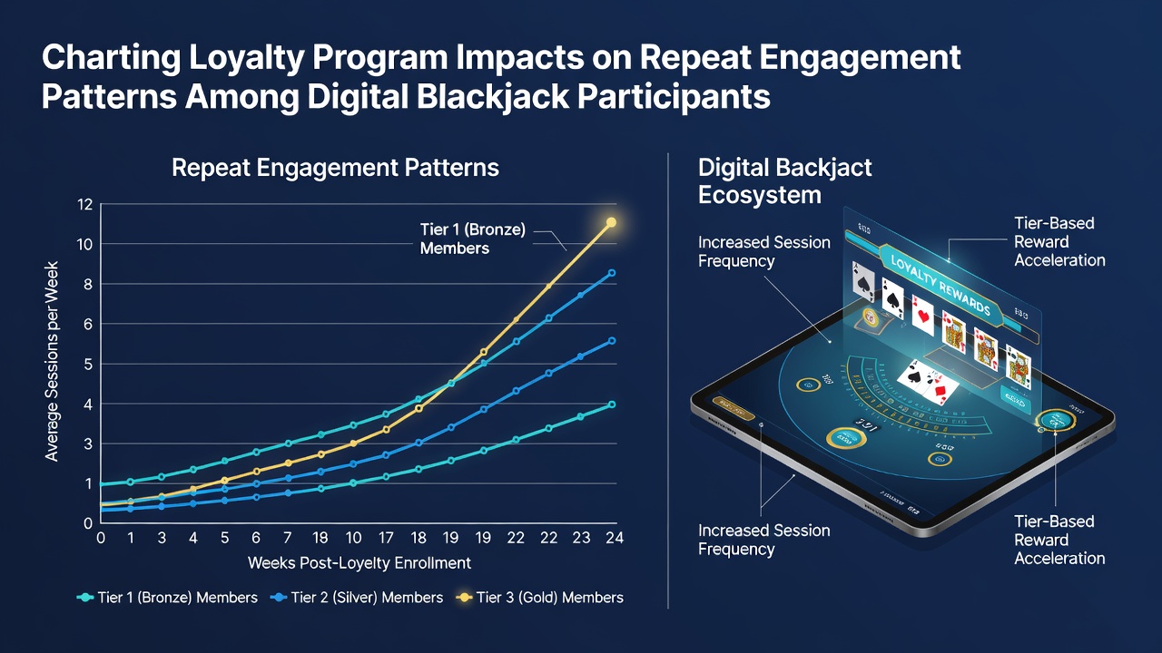 Charts illustrating repeat engagement trends linked to loyalty tiers in online blackjack