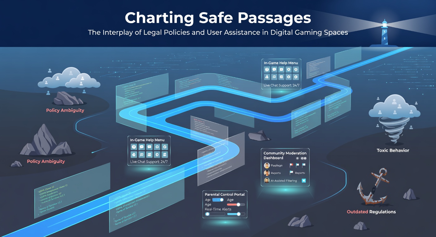 Illustration of user assistance interfaces linking players to support resources within regulated gaming platforms