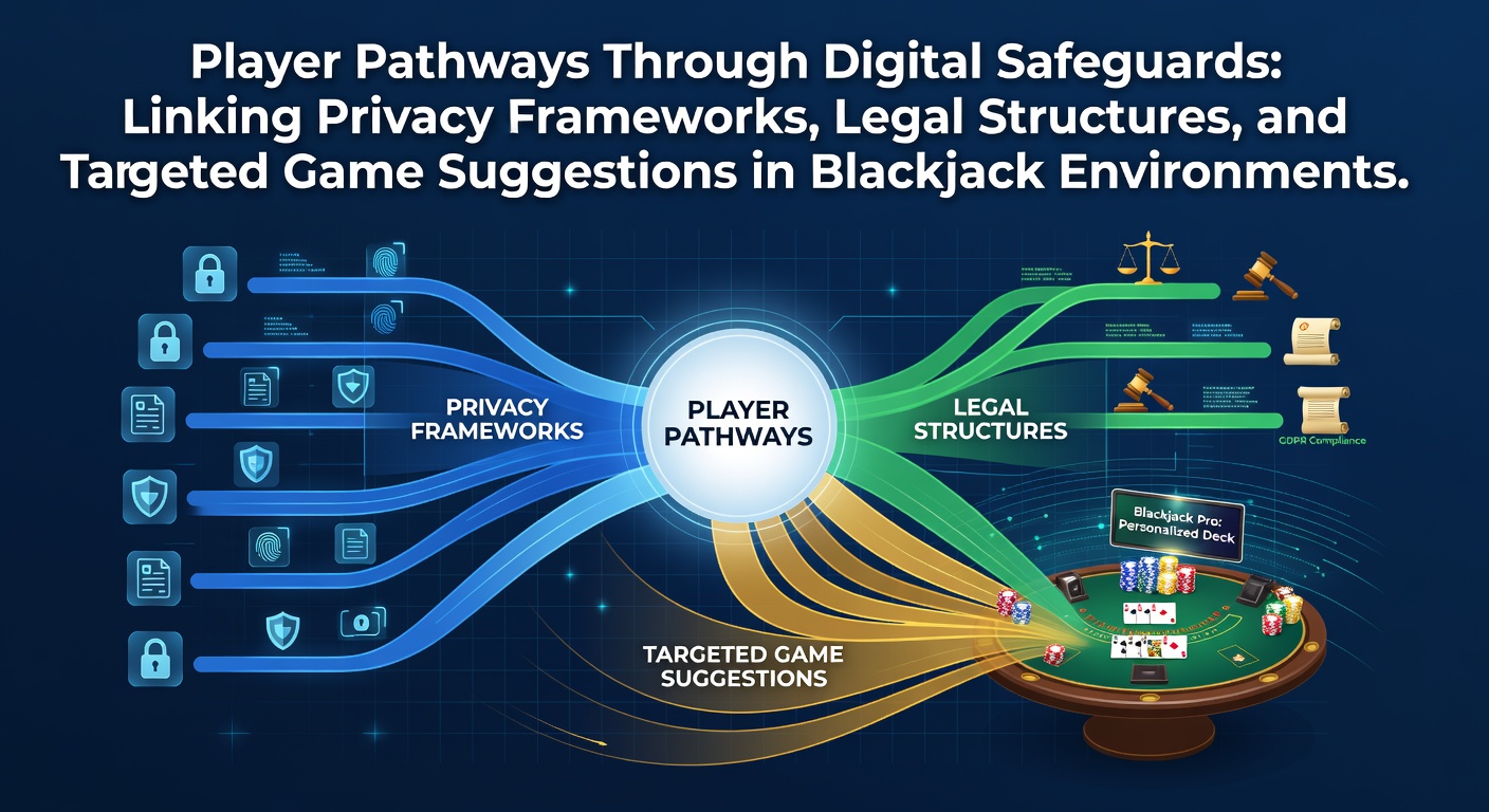 Digital interface showing privacy controls and blackjack game recommendations on a secure gaming platform