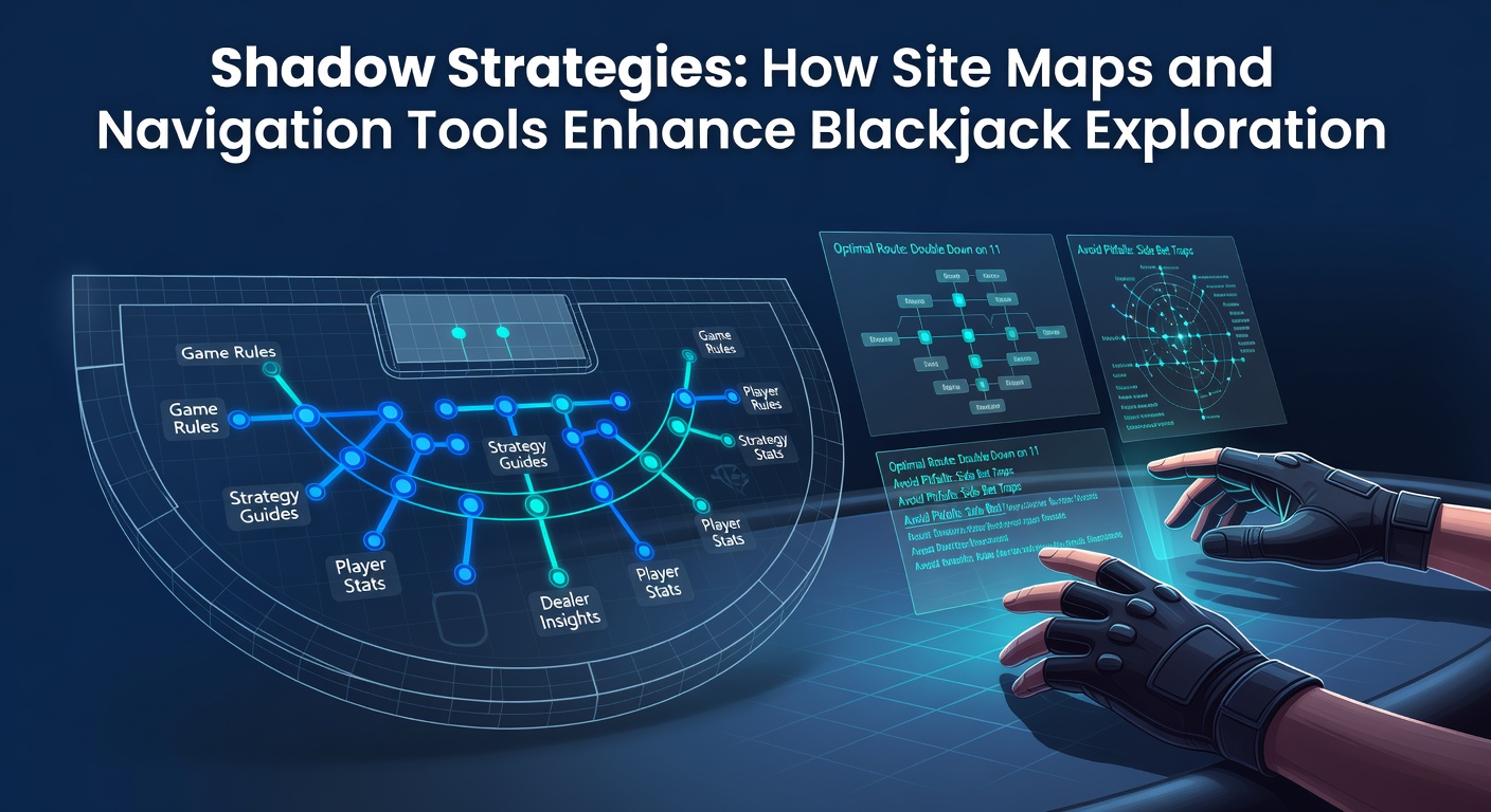 Detailed site map layout from a leading online blackjack platform, highlighting hierarchical links to game variants, rules, and promotions