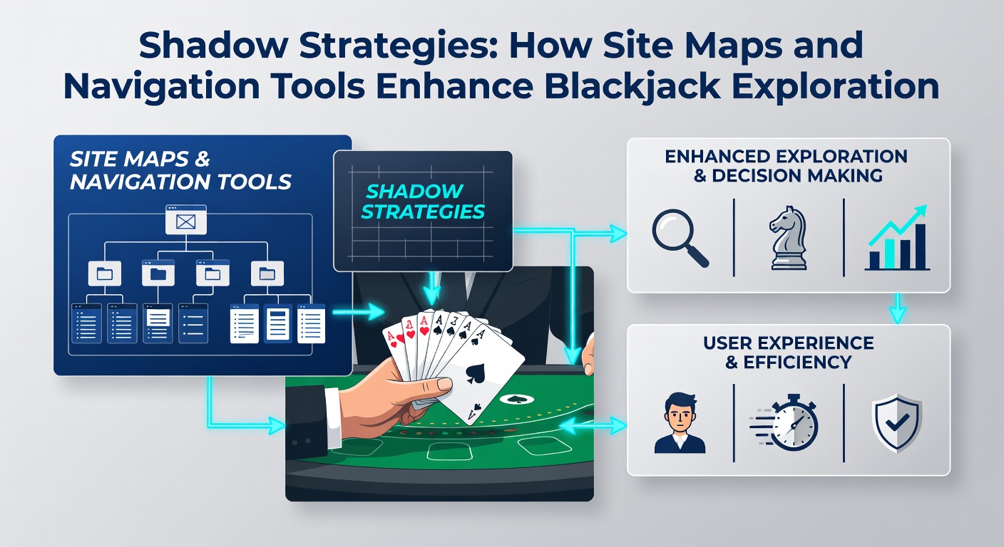 Interactive navigation menu on a blackjack site, showing dropdowns for variants, filters for stakes, and search integration for quick access