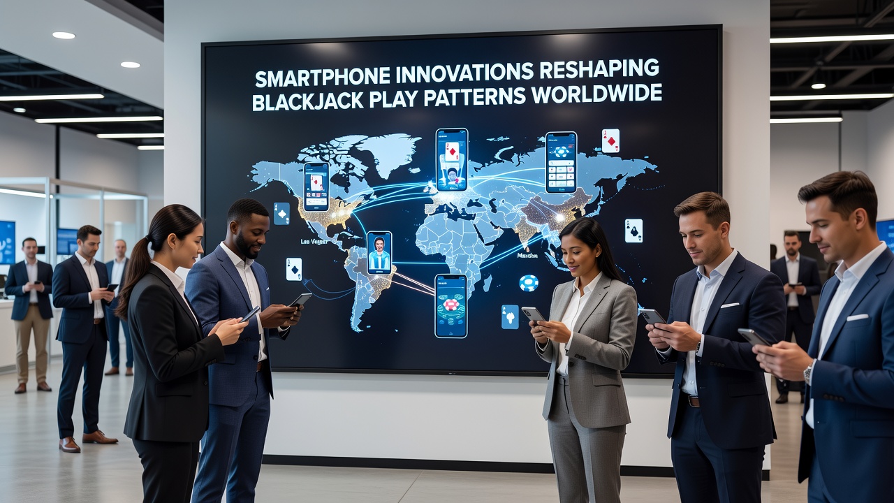 Close-up of a smartphone screen showing biometric authentication for a blackjack session alongside transaction history