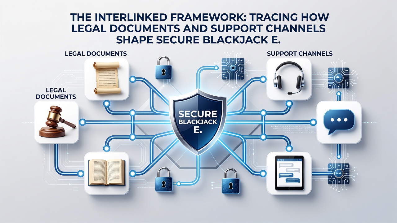 Flowchart depicting how support interactions feed back into legal document updates for blackjack platforms