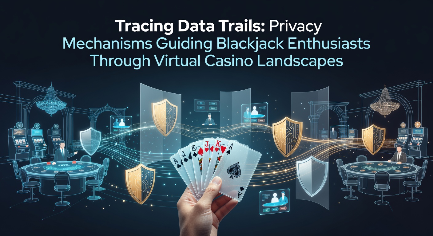 Visualization of encrypted data trails connecting players to virtual blackjack tables across secure networks