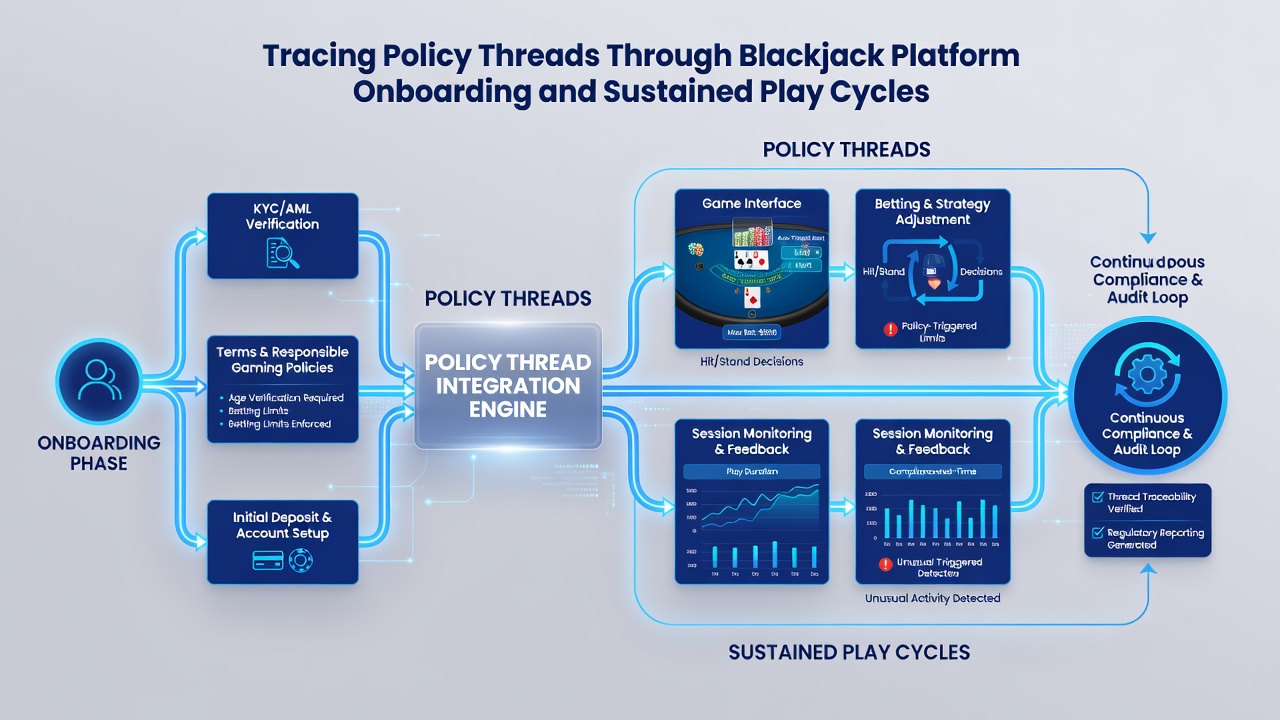 Player interface displaying session time tracking and responsible play tools integrated into ongoing blackjack sessions